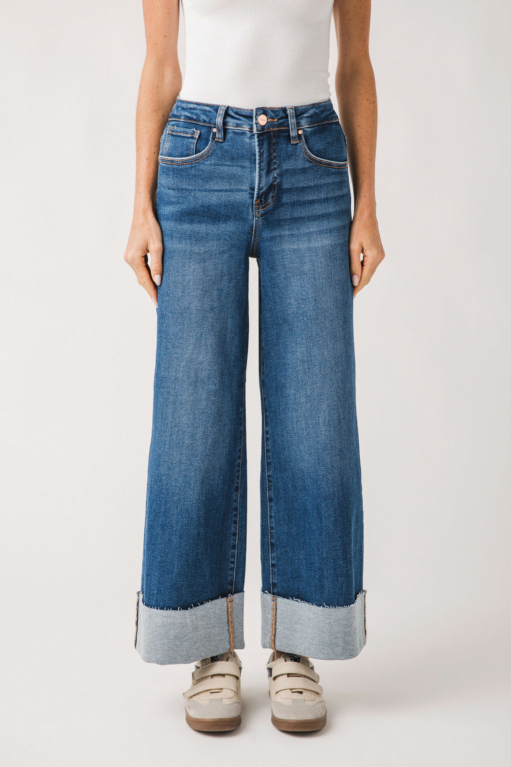 Risen Willow Ultra Wideleg Cuffed Jeans